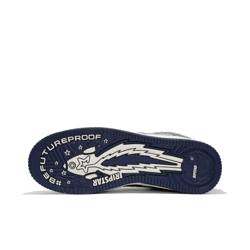 RIPSTAR Slip-Resistant Cushioning Abrasion-Resistant Low-Top Skateboard Shoes Unisex Twilight Blue-5