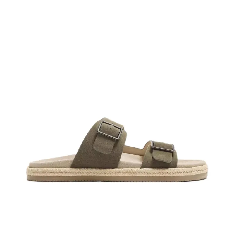 ZARA PVC Plastic Abrasion Resistant Slide Slippers Men's Green-1