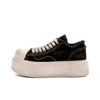 SMFK Low Top Canvas Shoes Women's Wilderness Black