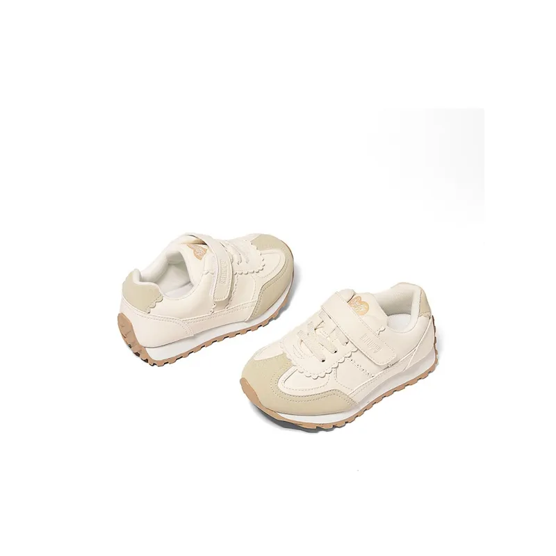 Snoffy Durable Breathable Low-Top Kids Lifestyle Shoes Milk Tea Beige Kids'-3