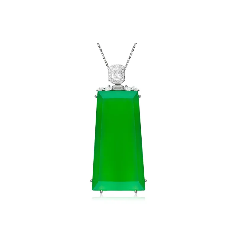 YUANYUXIANG Chalcedony Necklaces Unisex-0