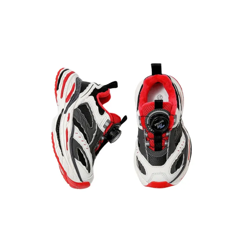 Teenmix Slip Resistant, Abrasion Resistant, Thermal Low Top Kids Lifestyle Shoes Black White Red Kids'-4