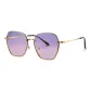 Gold Frame with Gray, Pink, and Transparent Three-Color Lens