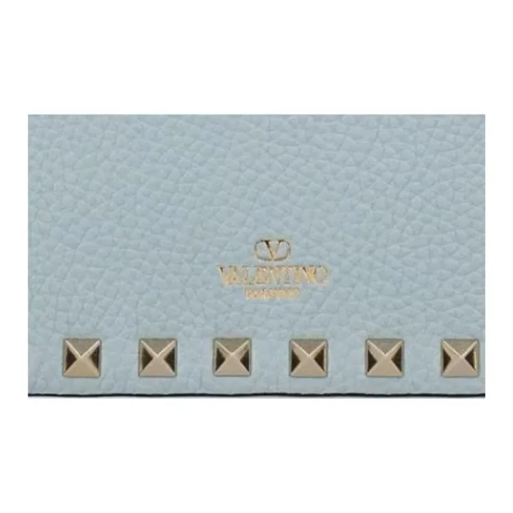 Valentino ROCKSTUD Leather Crossbody Bag Shoulder Bag Regular Women's Light Blue-4