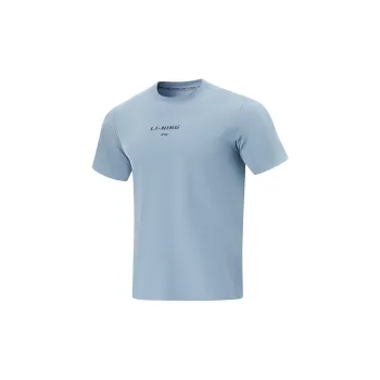LiNing Fitness Series T Shirt Men's Ash Gray Blue