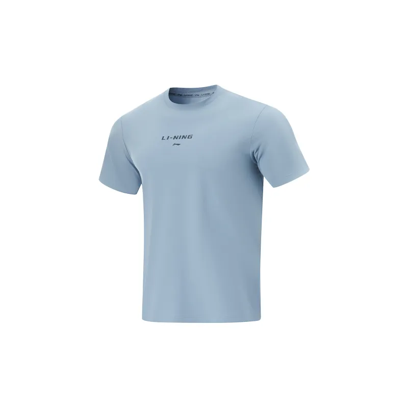 LiNing Fitness Series T-Shirt Men's Ash Gray Blue-0
