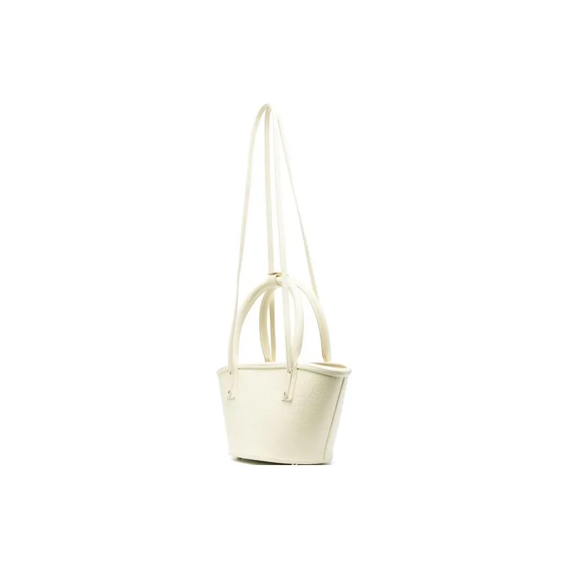 Jacquemus Calfskin Tote Bag Shopping Bag Tote Handbag Crossbody Bag Women's Beige-1
