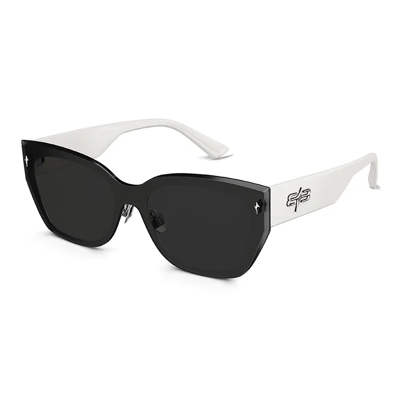 MOLSION Stainless Steel, Nylon Cat Eye Sunglasses Unisex Black White-7