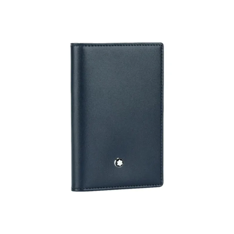 MONTBLANC Meisterstuck Leather Business Card Holder Card Holder Card Wallet Men's Indigo/Brown-1