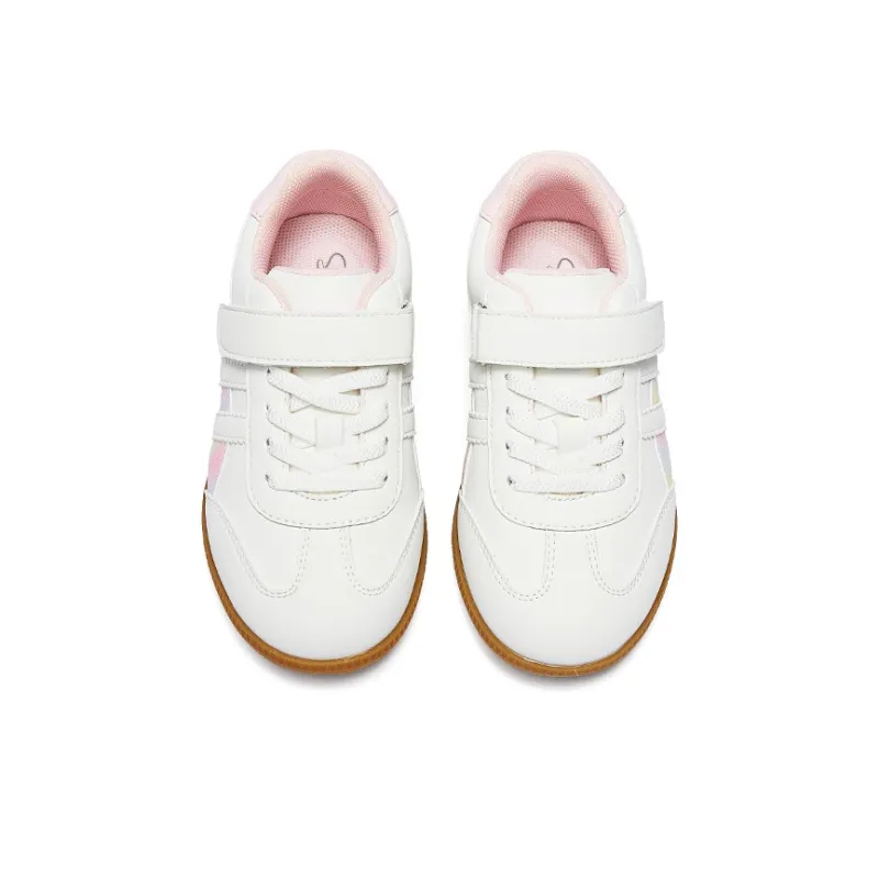 Snoffy Durable Breathable Low-Top Kids' Skateboarding Shoes Light Cloud White/Pink Kids'-2
