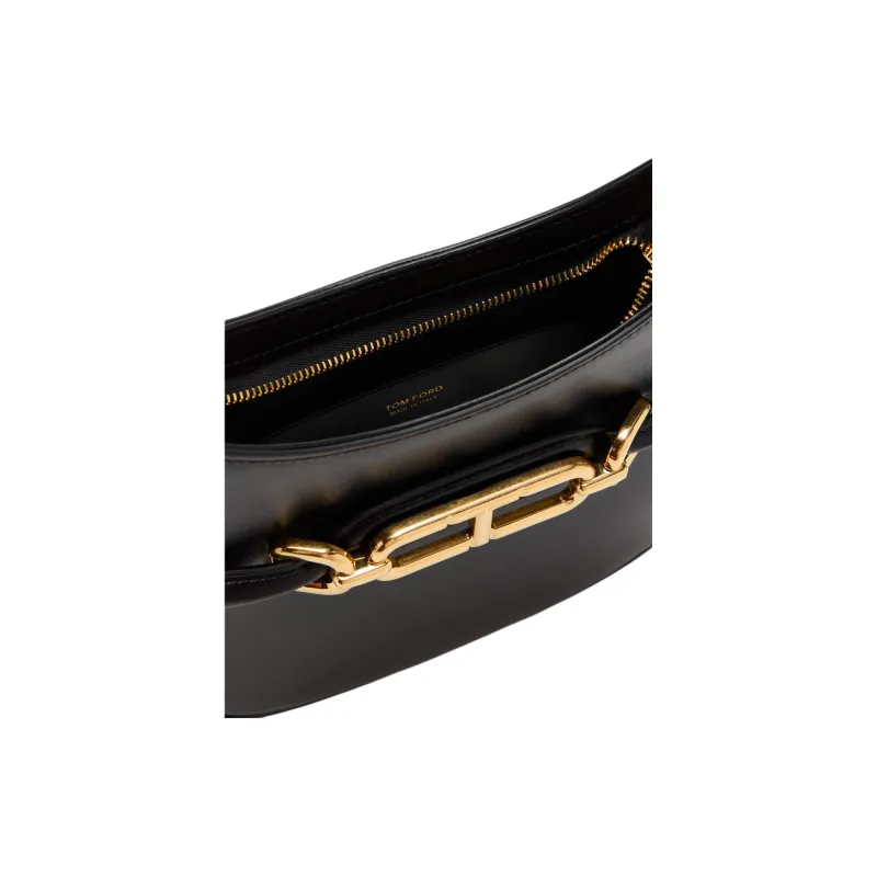 TF Leather Shoulder Bag Mini Women's Black-2