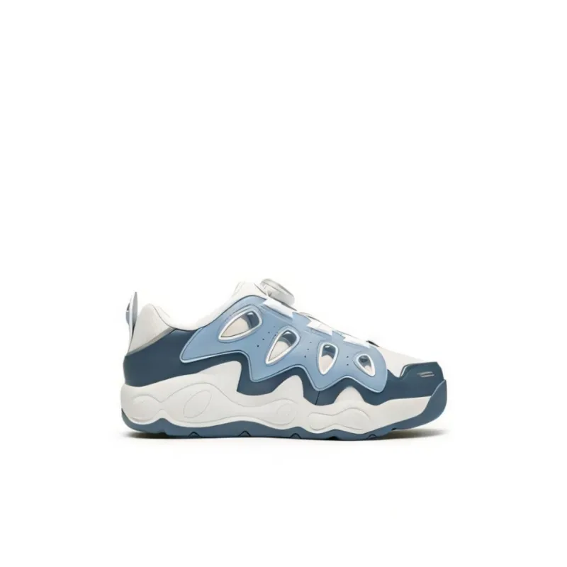 FILA KIDS BOA Cracked Shoes Cushioning, Wear Resistant Children's Basketball Shoes Gray White/Ranger Green Kids'-1