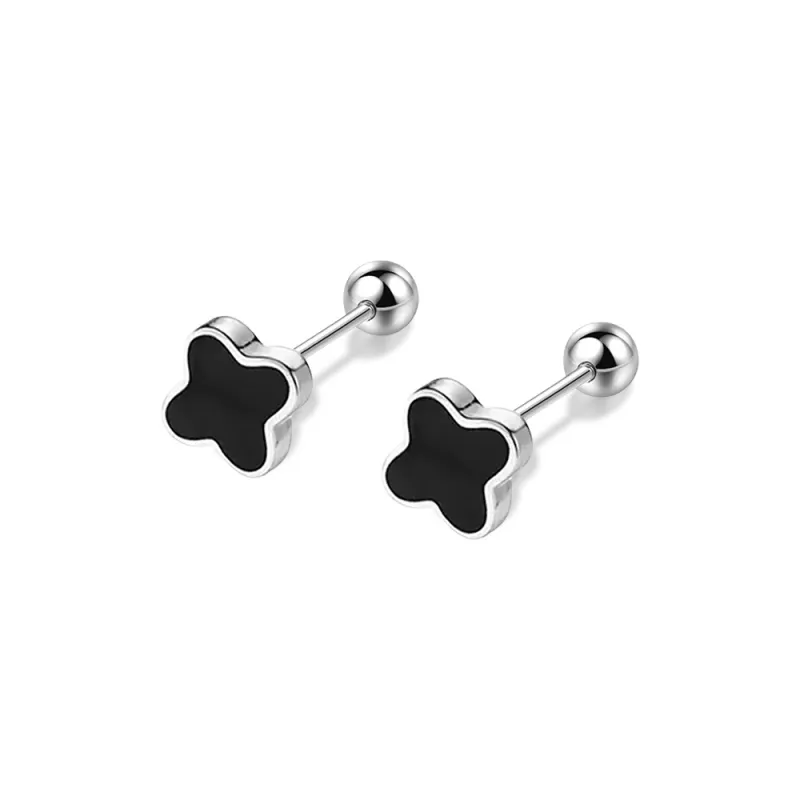 KIVA Sterling Silver Stud Earrings Unisex-8