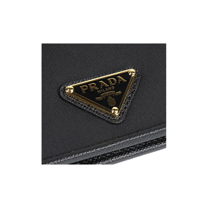 PRADA Nylon Wallet Women's Black-4