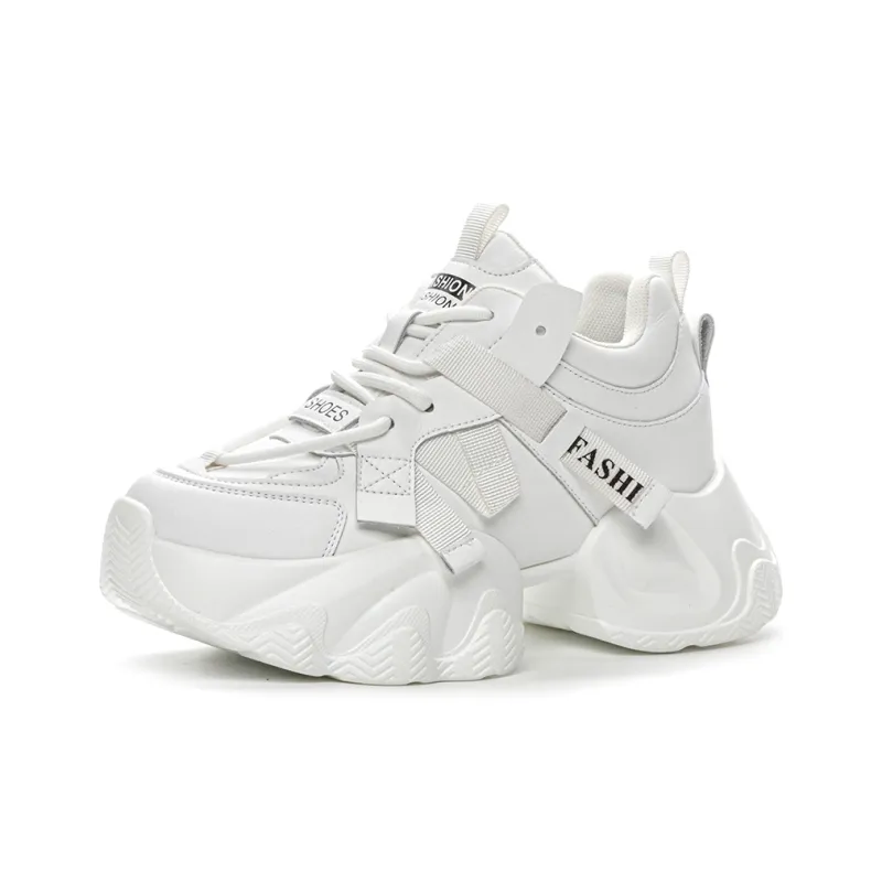 Ruomini Anti Slip And Wear Resistant Height Increasing Low Top Chunky Sneakers Women's-16