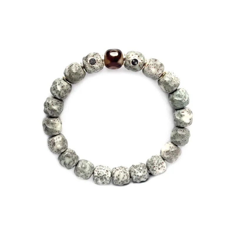 MOUNTAINS AND MANS Star Moon Bodhi Seeds New Chinese Style Good Luck Beaded Bracelet Unisex-1