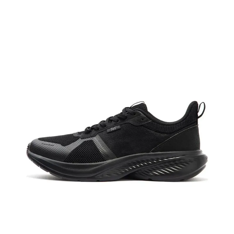 361° Abrasion Resistant Breathable Low Top Running Shoes Men's Black Gray-0