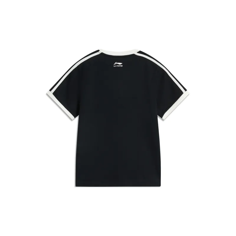 LiNing Sports Life Collection T Shirt Women's Black/Ivory-1