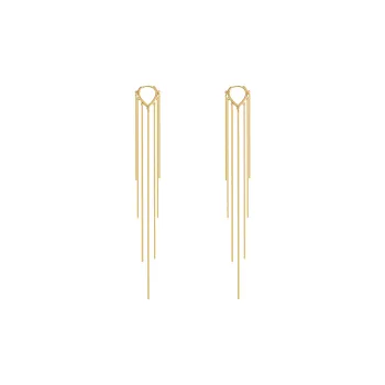KEYS VIA Copper Alloy Steel Needle Earrings Women's