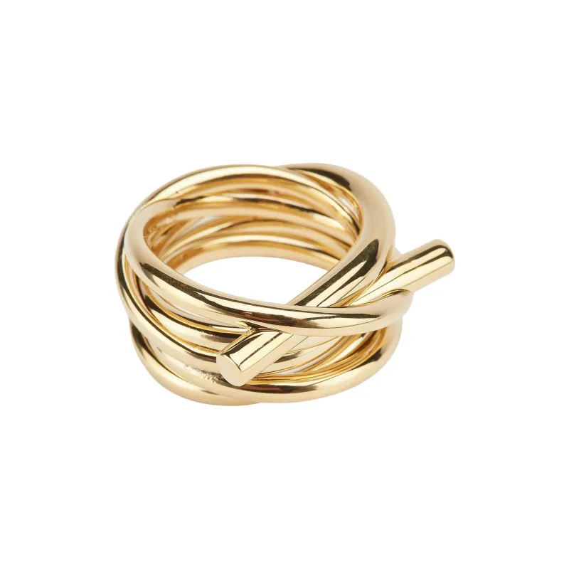 FERRAGAMO Brass Rings Unisex Gold-1