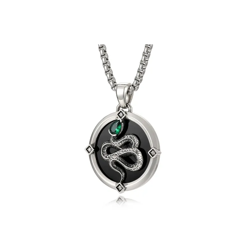 IDEAGEMER Agate Necklaces Men's-3