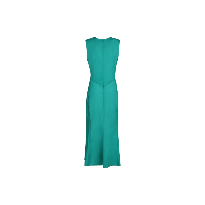 Victoria Beckham Gathered V Neck Midi Dress-1