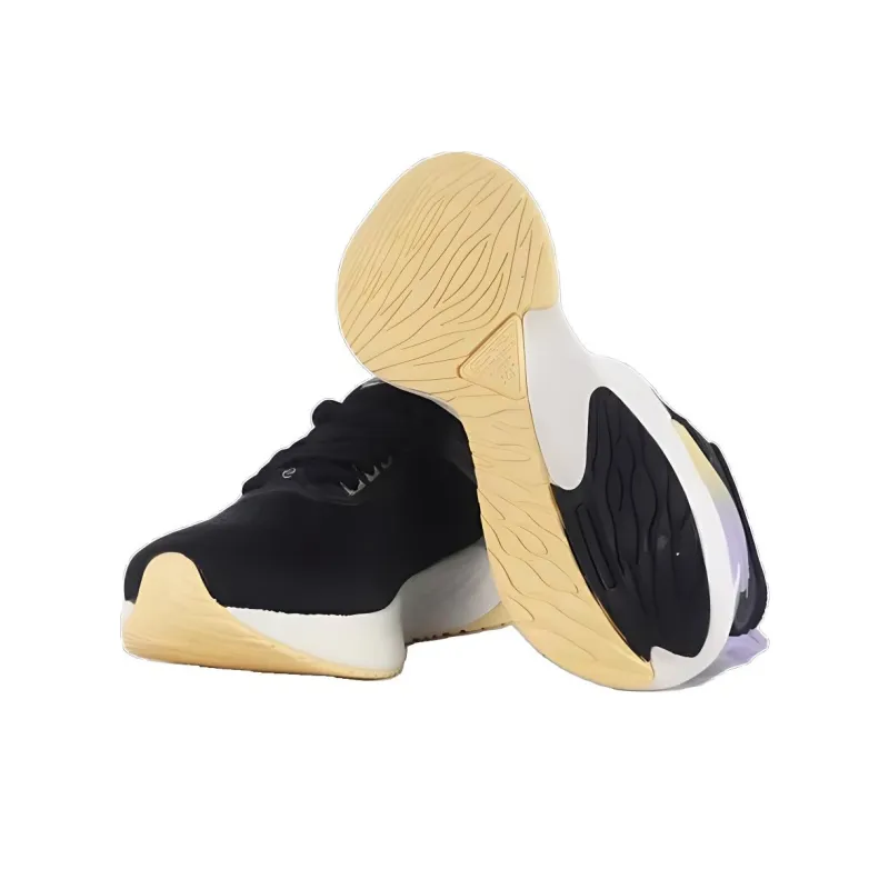 361° Cushioning Wear Resistant Low Top Running Shoes Women's Obsidian Black Digital Lavender-3
