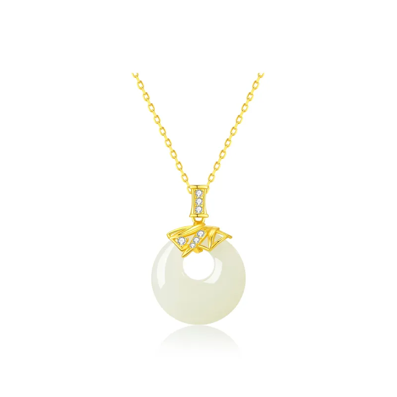 ZSY Hetian Jade Necklaces Green Jade Women's-0