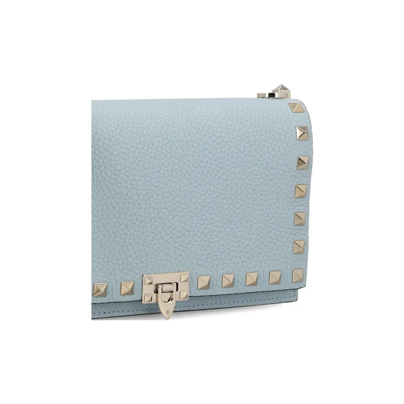 Valentino ROCKSTUD Leather Crossbody Bag Shoulder Bag Regular Women's Light Blue-3