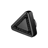 Subtle Texture Black Triangle Clip-on Earrings (Single)