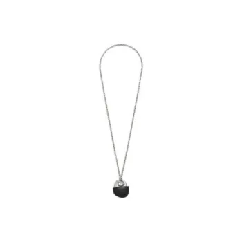 HERMES Calfskin Metal Necklaces Men's Multicolor