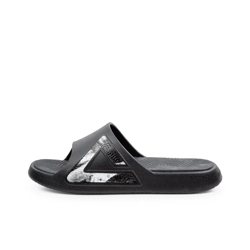 PEAK Tai Ji1.0 Cushioned Slip Resistant Abrasion Resistant Quiet Slide Slippers Unisex Black Gray-0