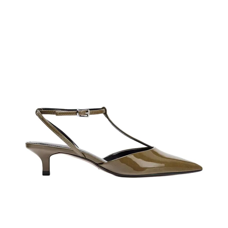 ZARA New Year High Heels 5cm Women's Green-1