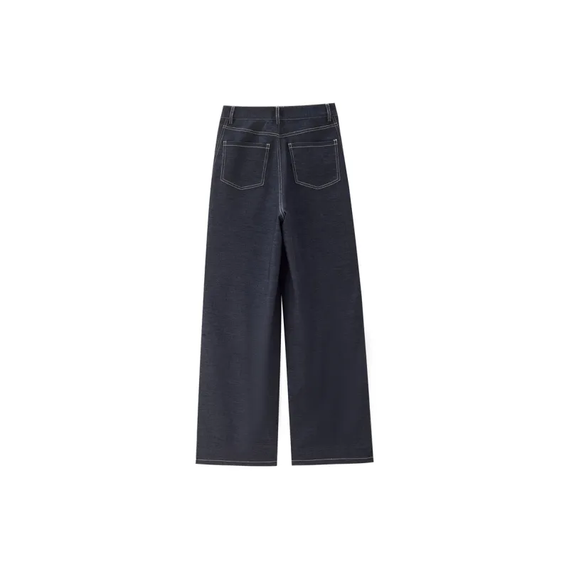 UNIQLO Casual Pants Women's Dark Blue Denim-1