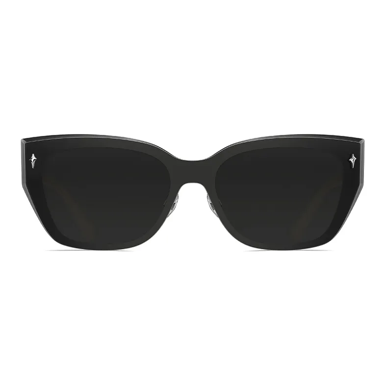 MOLSION Stainless Steel, Nylon Cat Eye Sunglasses Unisex Black White-9