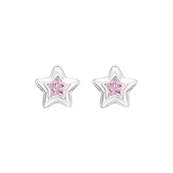 MIDNIGHT MOMENT S999 Silver Stud Earrings Women's