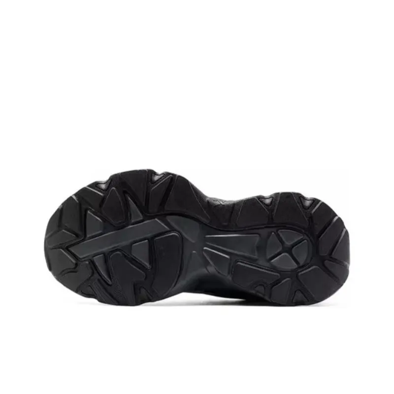 XTEP Cushioned Slip Resistant Breathable Low Top Chunky Sneakers Men's Black-3