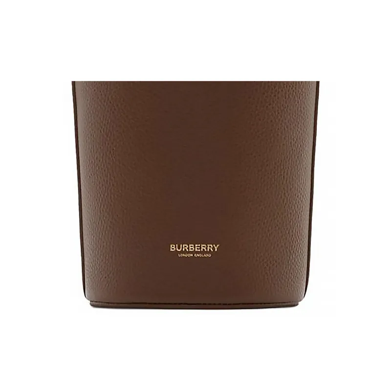 Burberry Grain Calfskin Bucket Bag, Handbag, Shoulder Bag, Crossbody Bag Small Size Women's Earth Tone-4