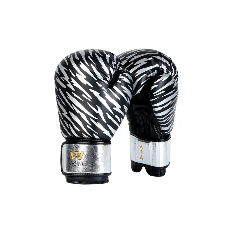 WESING Boxing Gloves Unisex Black White-0