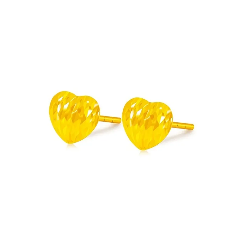 ZHIAIYONGHENG 18K Gold Stud Earrings Women's-0