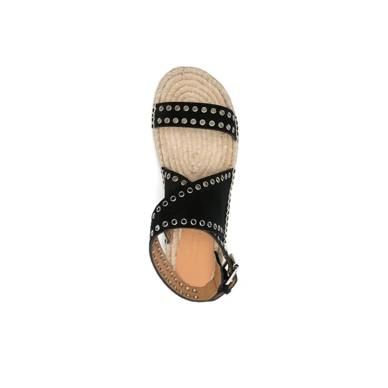ISABEL MARANT Illya One Strap Sandals Women's Black-4