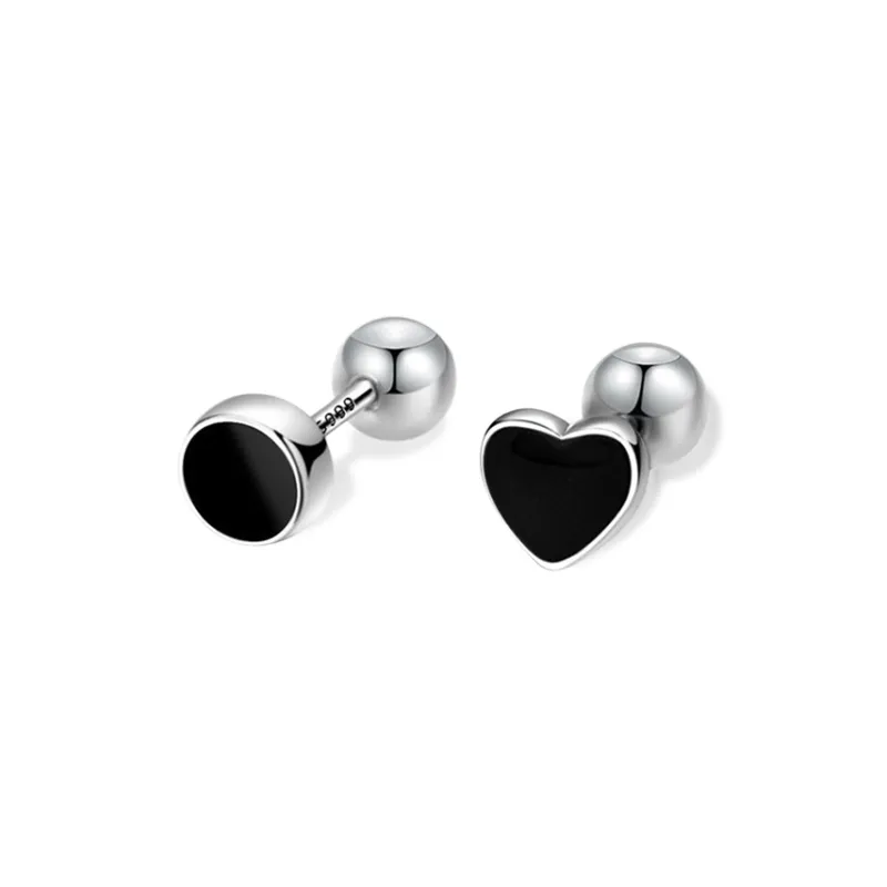 KIVA Sterling Silver Stud Earrings Unisex-13