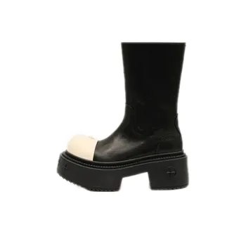 SMFK Compass Ankle Boots Women's Black White