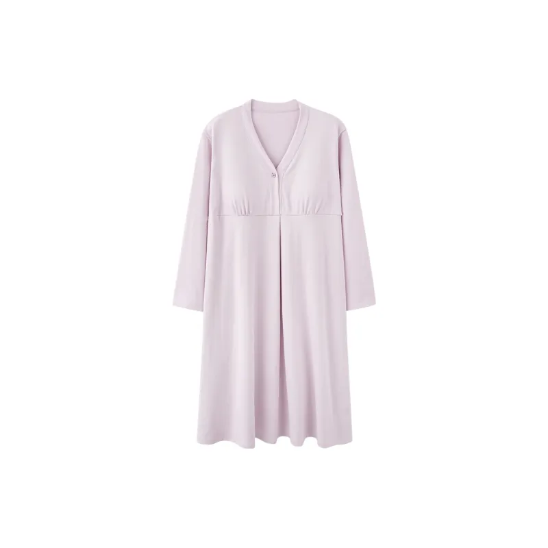XIAFENYAN Nightgown Women's Purple-0