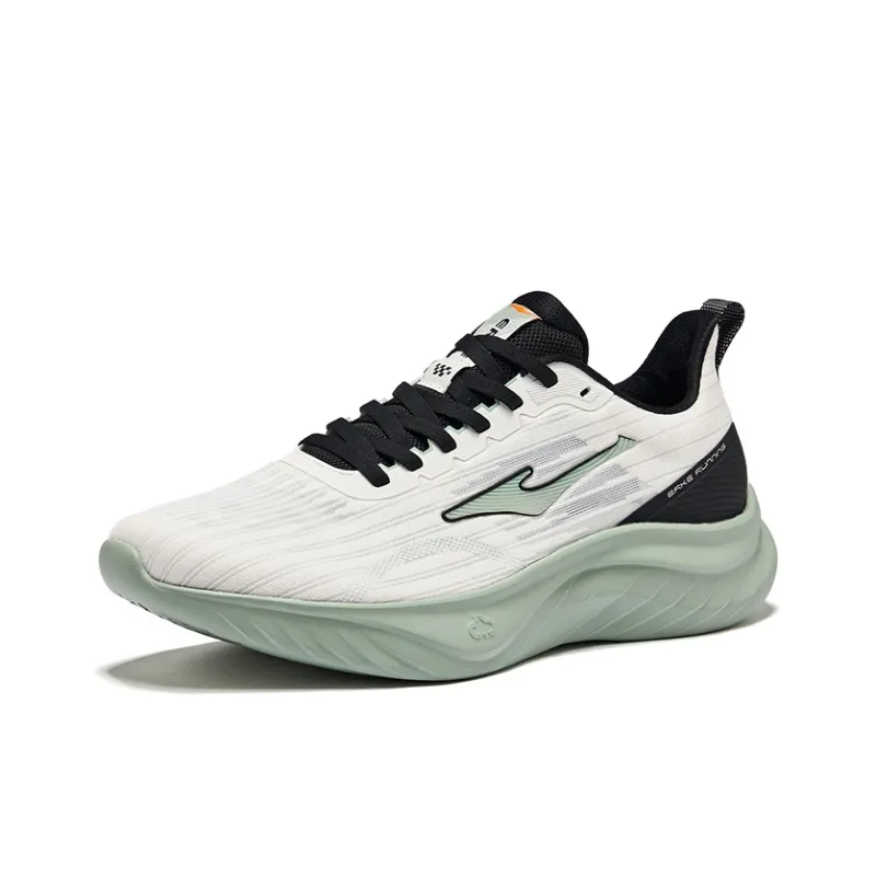 Erke Cushioning Rebound Lightweight Breathable Low-Top Running Shoes Men's Microcrystal White/Jet Black-2
