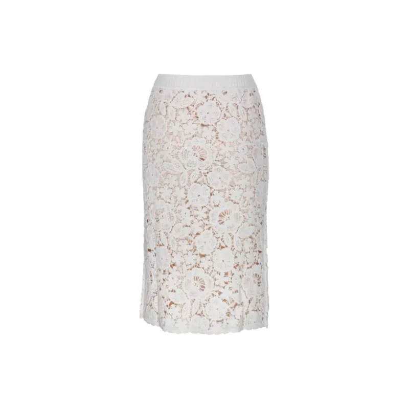 PAROSH Casual Long Skirts Women's White-1