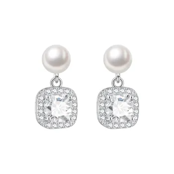 ZEGL Shell Pearl Earrings Women's
