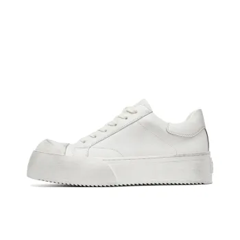 JIETEGONGYANG Slip Resistant Waterproof Abrasion Resistant Lightweight Breathable Low Top Skateboard Shoes Men's White