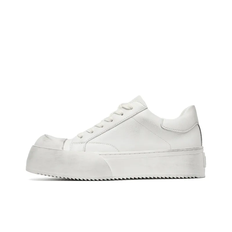 JIETEGONGYANG Slip Resistant Waterproof Abrasion Resistant Lightweight Breathable Low Top Skateboard Shoes Men's White-0