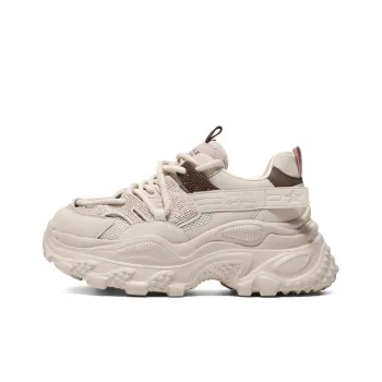 BELLE Height Increasing Coverage Low-Top Chunky Sneakers Women's Apricot